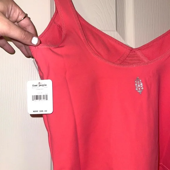Strawberry Free People Movement Heart Of Gold Bodysuit Leotard Activewear - Picture 4 of 7